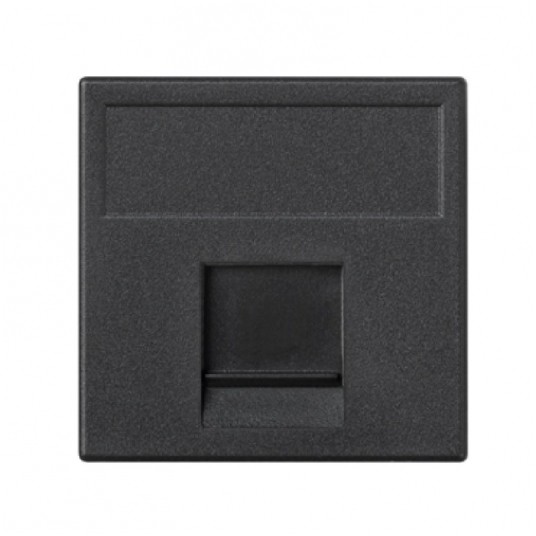 Simon Connect Płytka K45 1xRJ K76/14 czarny -zdjęcie numer 1