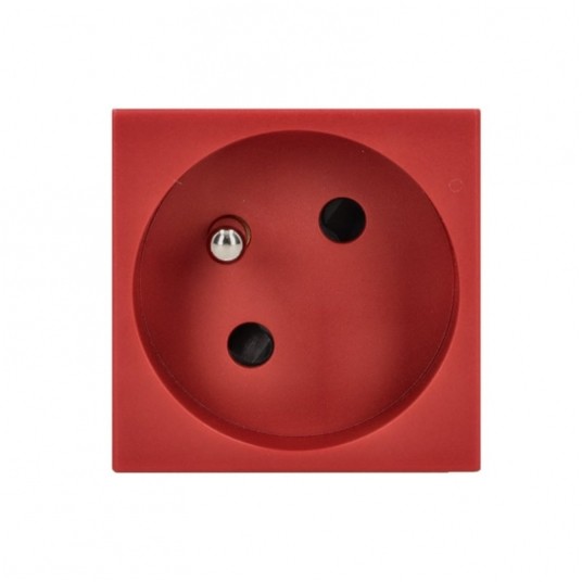 Simon Gniazdo poj. K45 DATA SCHUKO 16A czerwony -zdjęcie numer 1