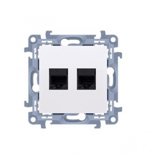 Simon10 Gniazdo komputerowe podwójne 2xRJ45 kat.5 -zdjęcie numer 1