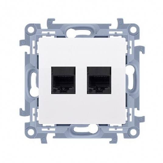 Simon10 Gniazdo komputerowe podwójne 2xRJ45 kat6. -zdjęcie numer 1