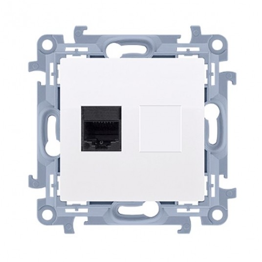 Simon10 Gniazdo komputerowe poj.1xRJ45 kat.5e biał -zdjęcie numer 1