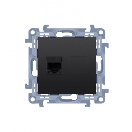 Simon10 Gniazdo komputerowe poj. RJ45 kat.5e czarn -zdjęcie numer 1