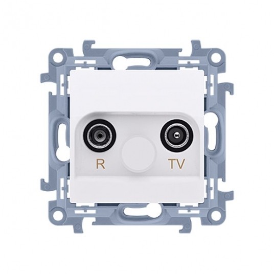 Simon10 Gniazdo RTV końcowe 1DB białe -zdjęcie numer 1