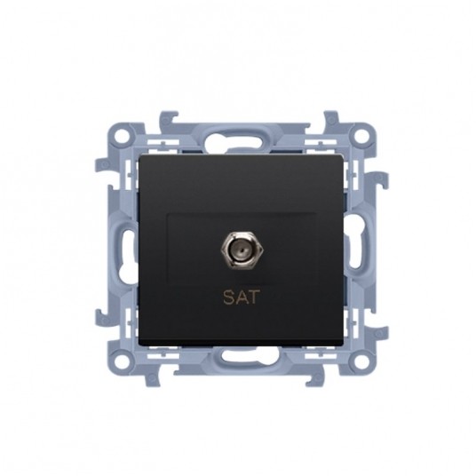 Simon10 Gniazdo TV Typ F Czarny -zdjęcie numer 1