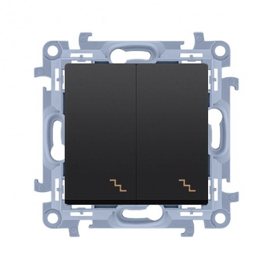 Simon10 Łącznik schodowy podwójny czarny mat -zdjęcie numer 1