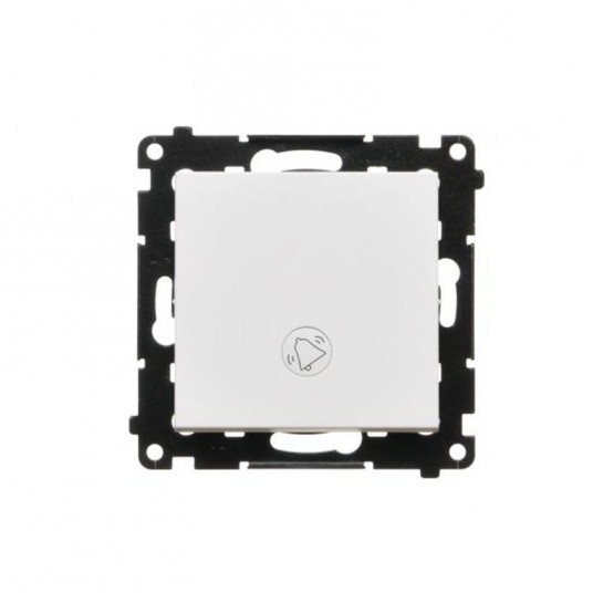 Simon10 Przycisk "dzwonek" z LED 10AX IP20 biały -zdjęcie numer 1