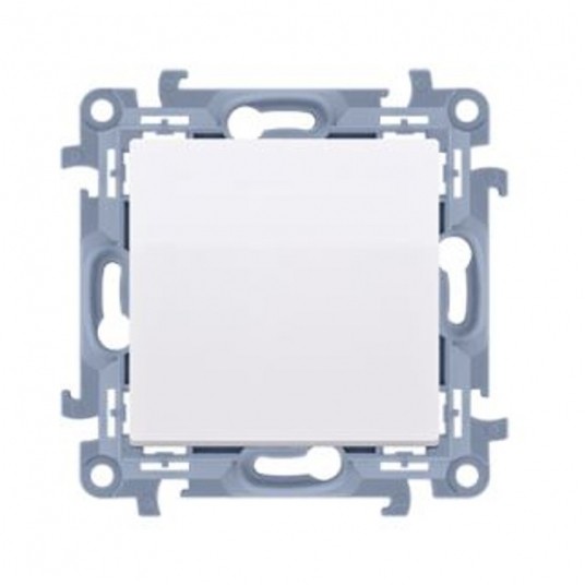 Simon10 przycisk poj. zwierny bez pikt. 10AX biały -zdjęcie numer 1