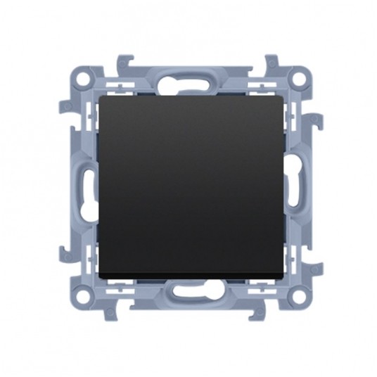 Simon10 przycisk poj. zwierny bez pikt. 10AX czarn -zdjęcie numer 1