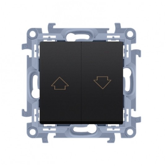 Simon10 Przycisk żaluzjowy roletowy czarny mat -zdjęcie numer 1