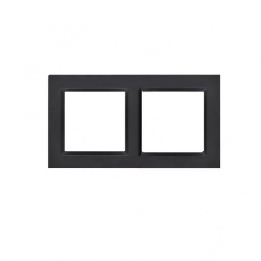 Simon10 Ramka 2-krotna czarny matowy -zdjęcie numer 1
