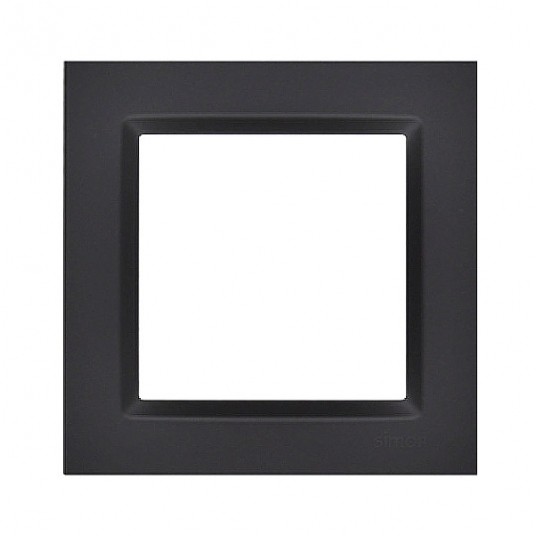 Simon10 Ramka pojedyncza czarny matowy -zdjęcie numer 1