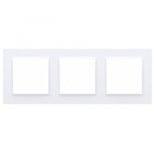 Simon10 Ramka potrójna biała -zdjęcie numer 1