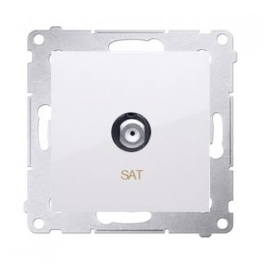 Simon54 Gniazdo antenowe poj. SAT typ "F" białe -zdjęcie numer 1