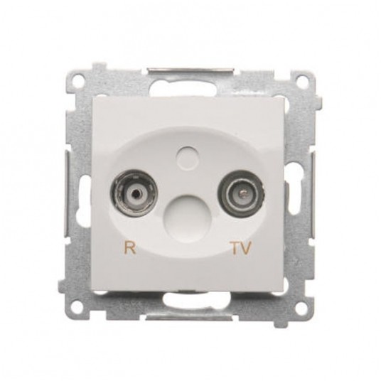 Simon54 Gniazdo antenowe R/ TV końcowe białe -zdjęcie numer 1