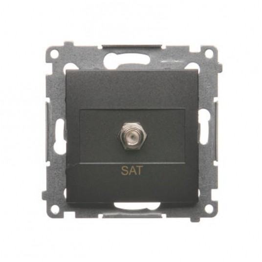 Simon54 gniazdo antenowe sat poj. moduł antracyt -zdjęcie numer 1