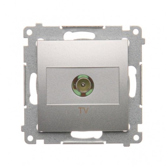 Simon54 Gniazdo antenowe TV końcowe srebrny mat -zdjęcie numer 1
