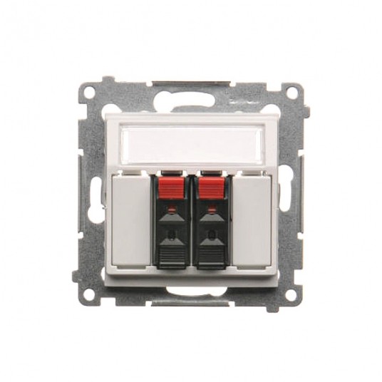 Simon54 Gniazdo głośnikowe 2-krotne z polem opis. -zdjęcie numer 1