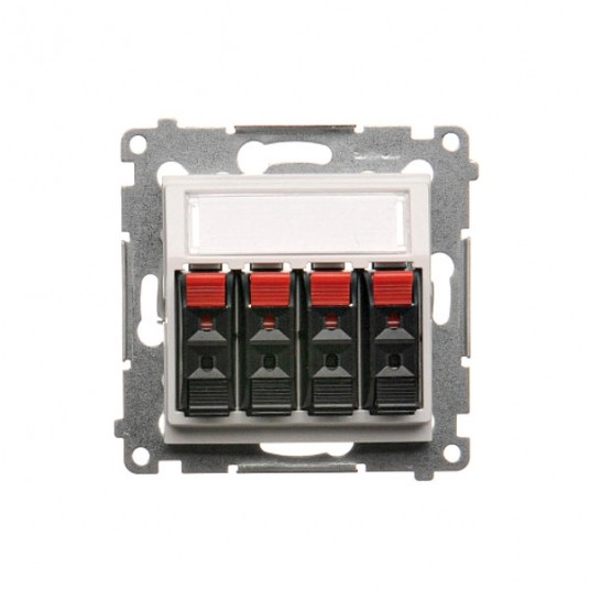 Simon54 Gniazdo głośnikowe 4-krotne z polem opis. -zdjęcie numer 1