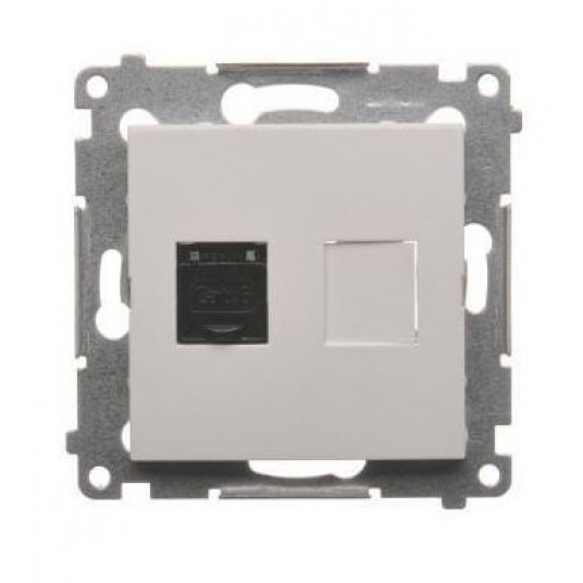 Simon54 Gniazdo komputerowe poj. RJ45 kat6 biały -zdjęcie numer 1