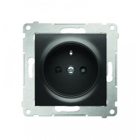 Simon54 Gniazdo pojedncze z/u antracyt -zdjęcie numer 1