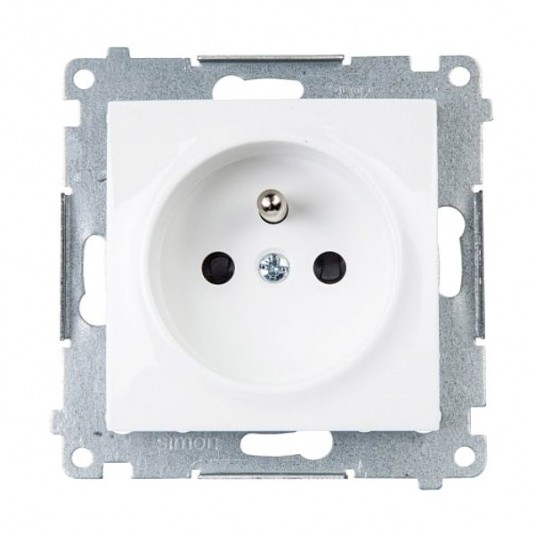 Simon54 Gniazdo pojedyncze z/u biały -zdjęcie numer 1