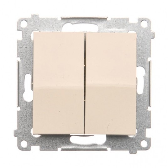 Simon54 Łącznik świecznikowy kremowy podwójny -zdjęcie numer 1