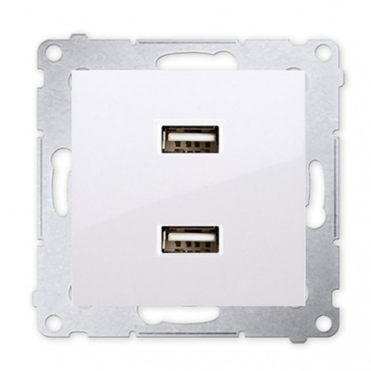 Simon54 Ładowarka 2xUSB 2.1A 5V/DC biała -zdjęcie numer 1