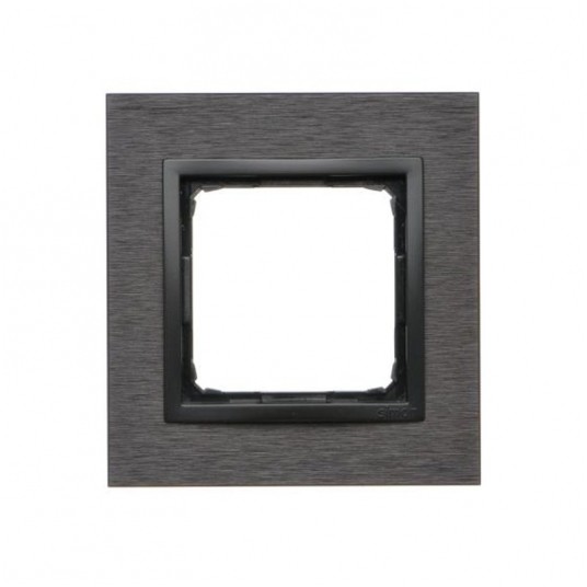 Simon54 Nature Ramka 1-krotna metalowa, Inox Dark -zdjęcie numer 1