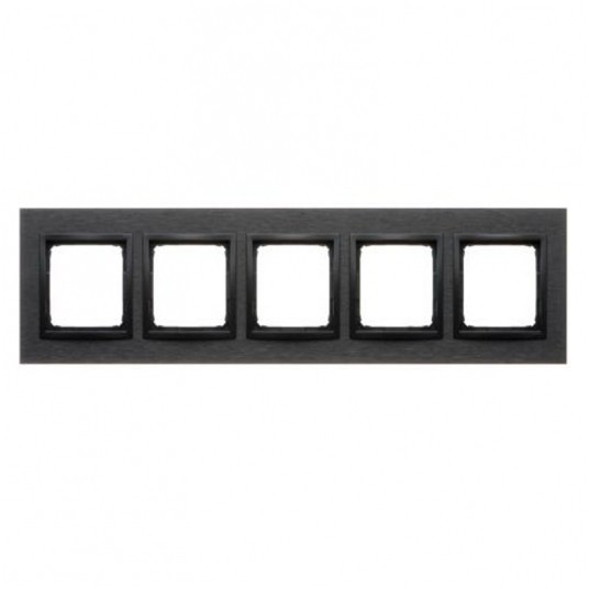 Simon54 Nature Ramka 5-krotna metalowa, Inox Dark -zdjęcie numer 1
