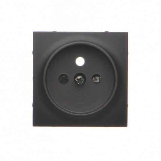 Simon54 Pokrywa gniazda pojednczeg z/u czarny mat -zdjęcie numer 1