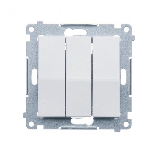 Simon54 Przycisk potrójny chwilowy biały -zdjęcie numer 1