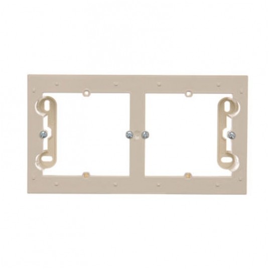 Simon54 Puszka natynkowa podwójna kremowa -zdjęcie numer 1