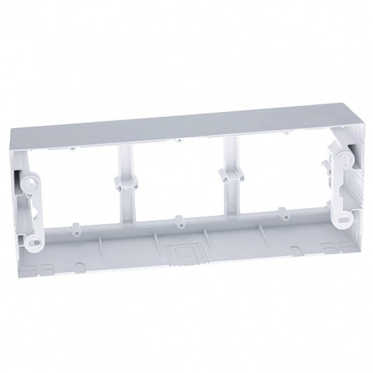 Simon54 Puszka natynkowa potrójna biała -zdjęcie numer 1