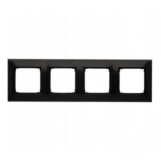 Simon54 Ramka czterokrotna czarny mat 4 pola -zdjęcie numer 1