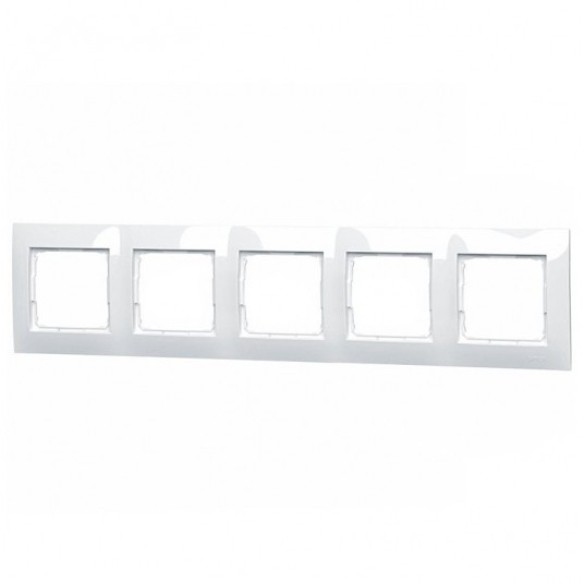 Simon54 Ramka pięciokrotna biała 5 pól -zdjęcie numer 1