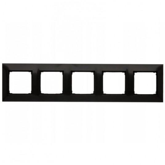 Simon54 Ramka pięciokrotna czarny mat 5 pól -zdjęcie numer 1