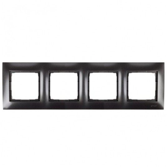 Simon54 Ramka poczwórna antracyt 4 pola -zdjęcie numer 1