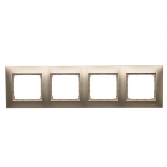 Simon54 Ramka poczwórna złoty mat 4 pola -zdjęcie numer 1