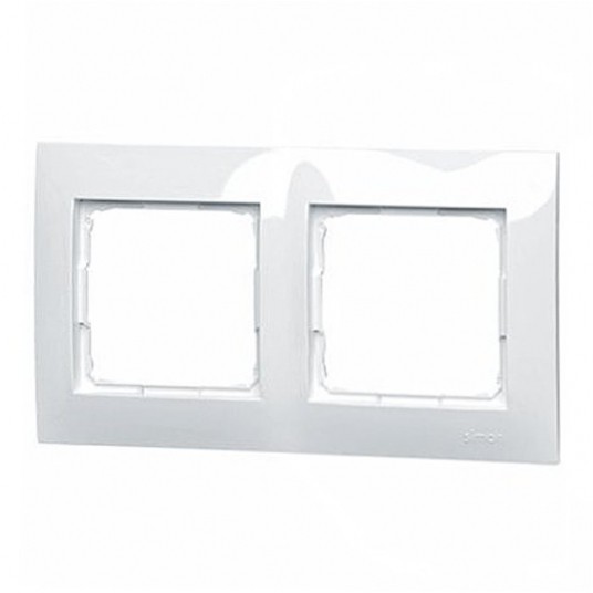 Simon54 Ramka podwójna biała 2 pola -zdjęcie numer 1