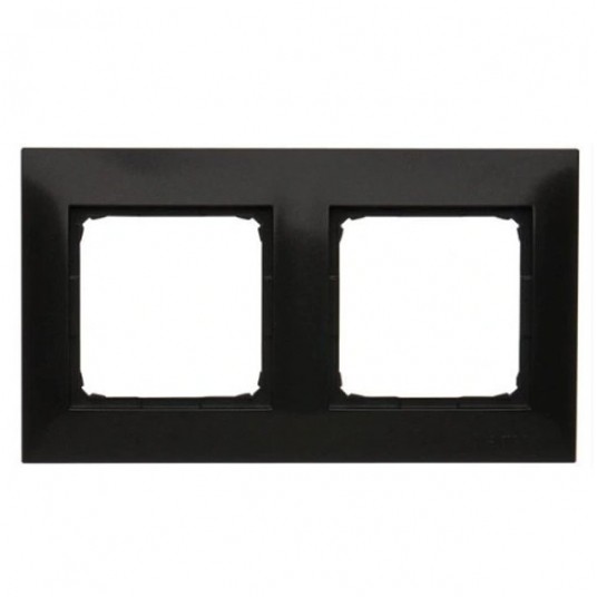 Simon54 Ramka podwójna czarny mat 2 pola -zdjęcie numer 1