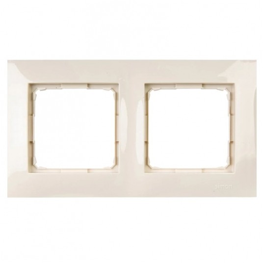 Simon54 Ramka podwójna kremowa 2 pola -zdjęcie numer 1