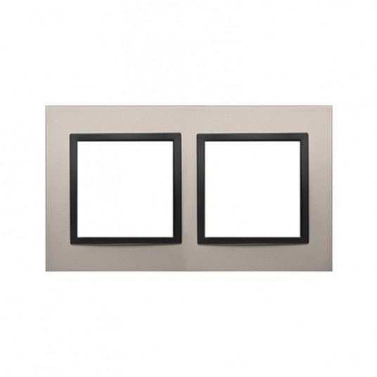 Simon54 Ramka podwójna metalowa satynowa noc -zdjęcie numer 1