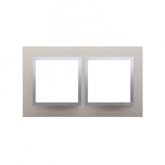 Simon54 Ramka podwójna metalowa satynowy blask -zdjęcie numer 1