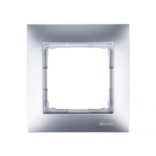 Simon54 Ramka pojedyncza srebrny mat 1 pole -zdjęcie numer 1