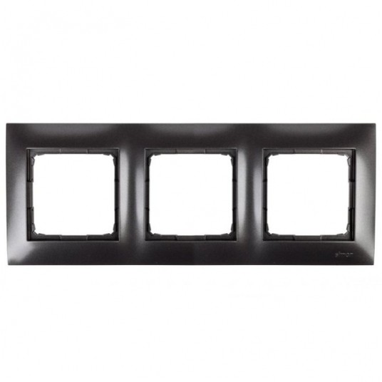Simon54 Ramka potrójna antracyt 3 pola -zdjęcie numer 1