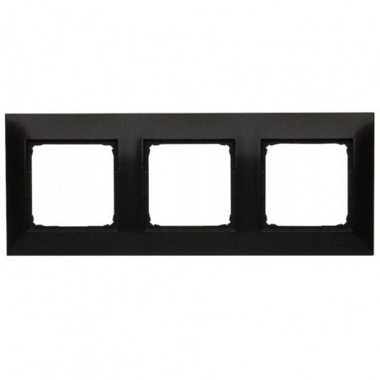 Simon54 Ramka potrójna czarny mat 3 pola -zdjęcie numer 1