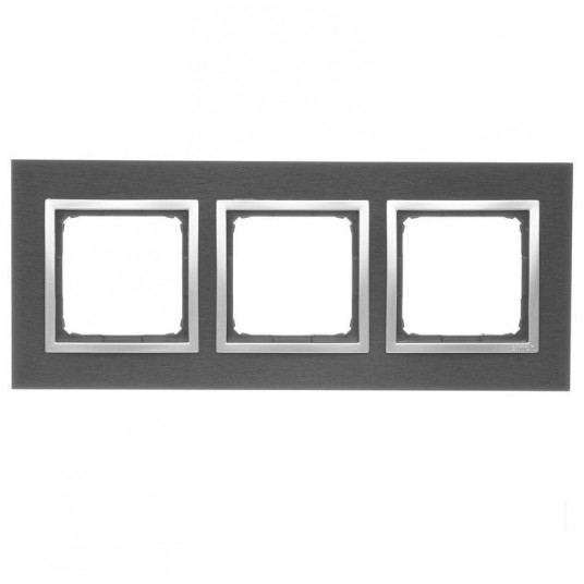 Simon54 Ramka potrójna INOX YIN NATURE-METAL -zdjęcie numer 1