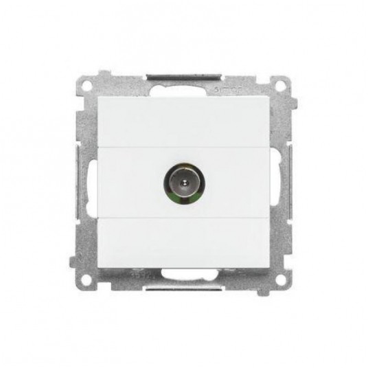 Simon55 Gniazdo antenowe TV pojedyncze Biały mat -zdjęcie numer 1