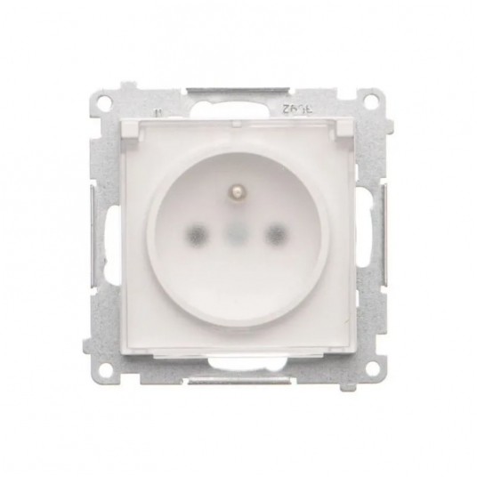 Simon55 Gniazdo do IP44 z uszcz. Grafitowy mat -zdjęcie numer 1