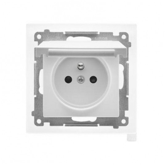 Simon55 Gniazdo do IP44 z uszcz. Jasnoszary mat -zdjęcie numer 1